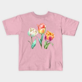 Tulip flowers bouquet Kids T-Shirt